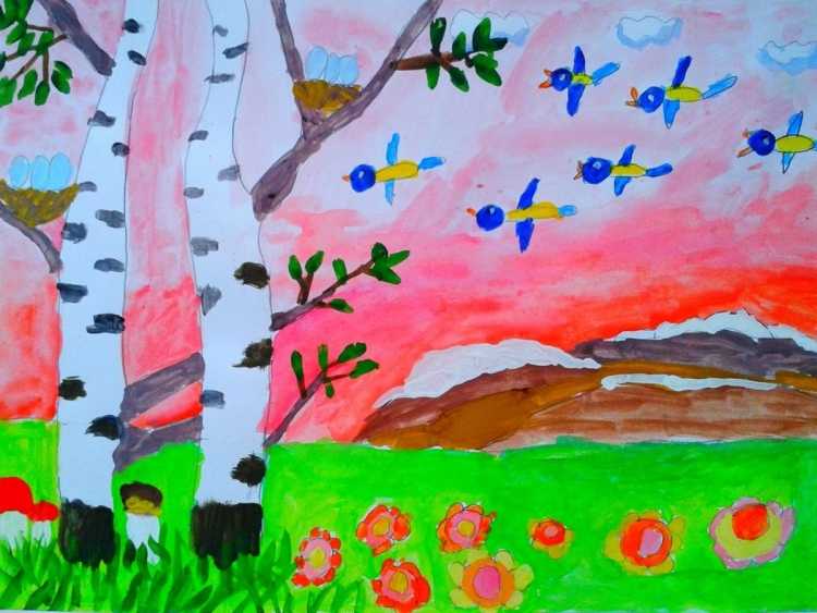 Природа родного края рисунки детей