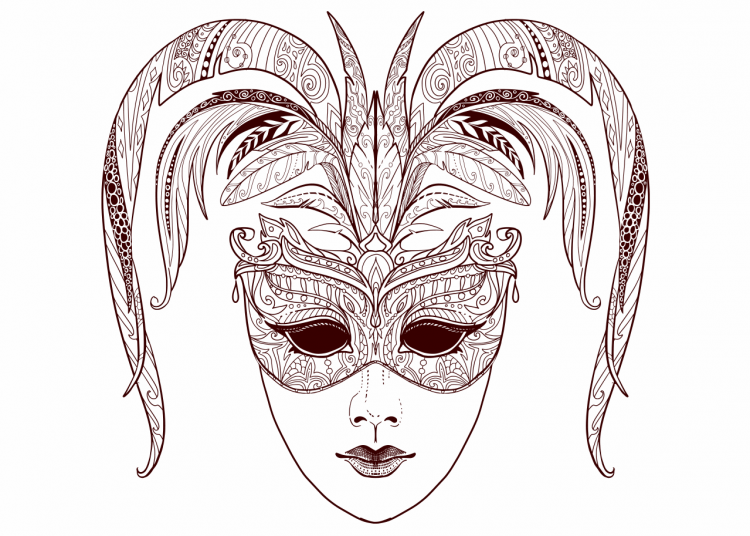 Карнавальный костюм с маской рисунок