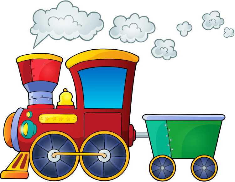 Паровозик мультяшный