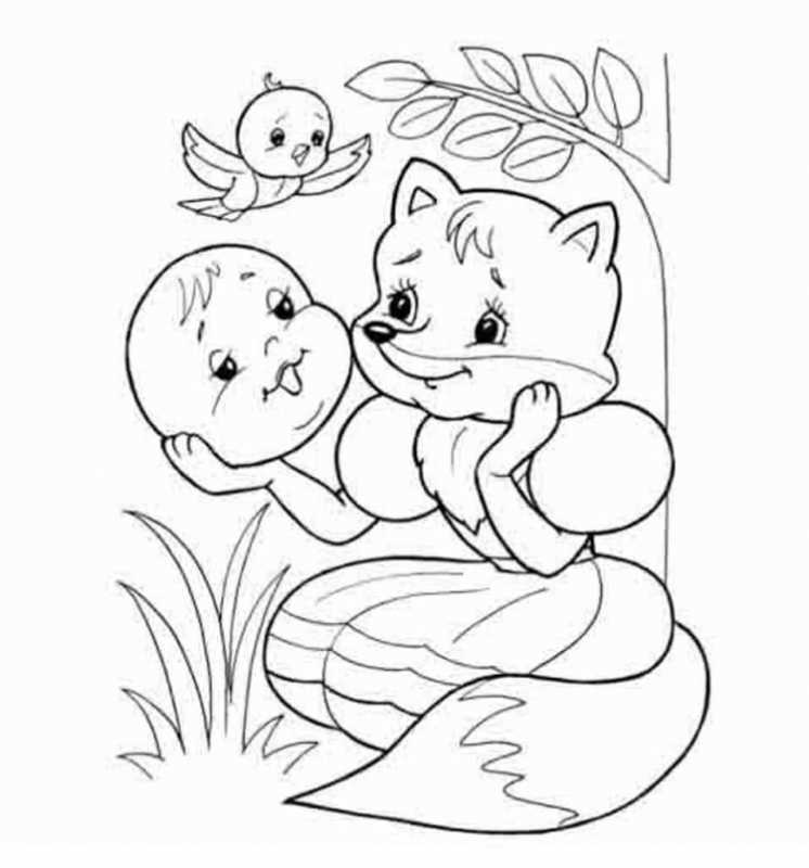 Раскраска дед и баба