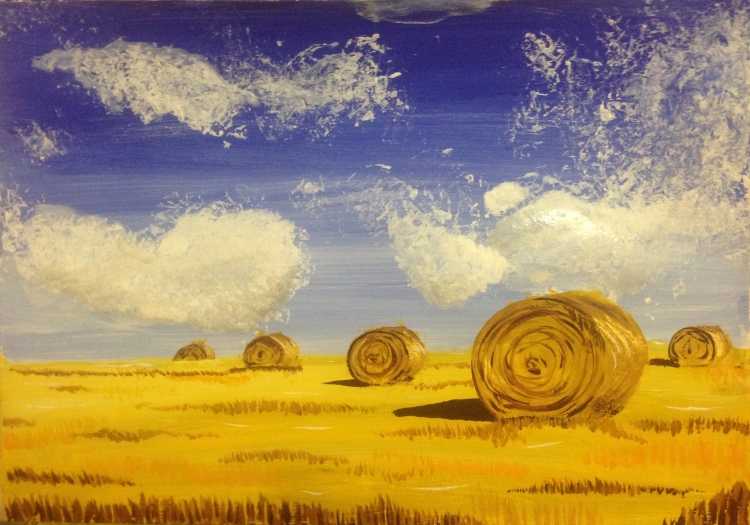 Поле гуашью