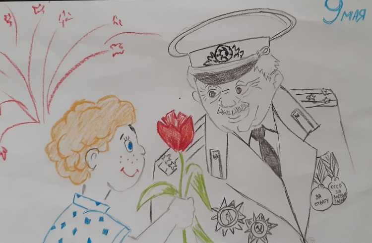 Рисунок на тему спасибо деду за победу карандашом