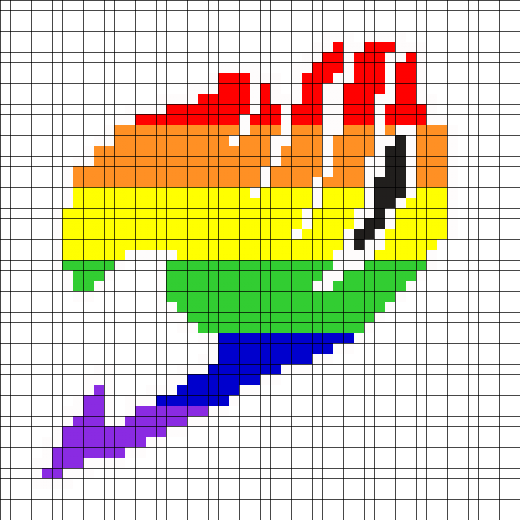 Хвост феи пиксель арт