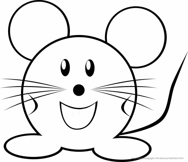 Мышонок раскраска для детей