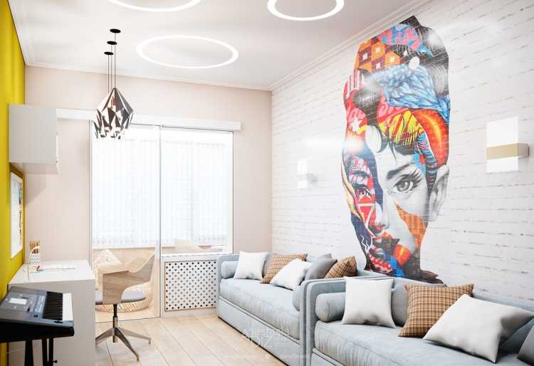 Граффити в интерьере