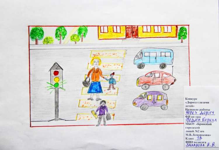 Название рисунков по ПДД В детском саду