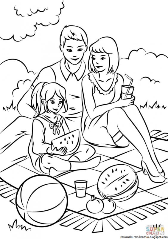 Раскраски ко Дню семьи