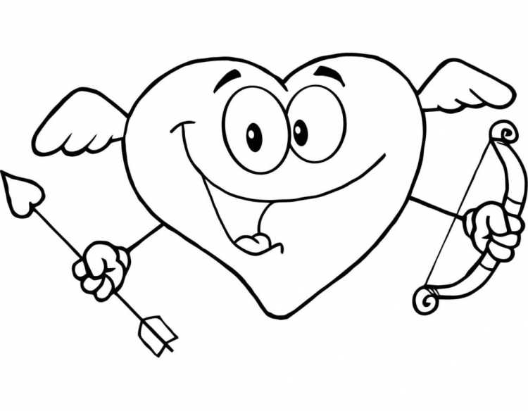 Раскраска розы и сердечки