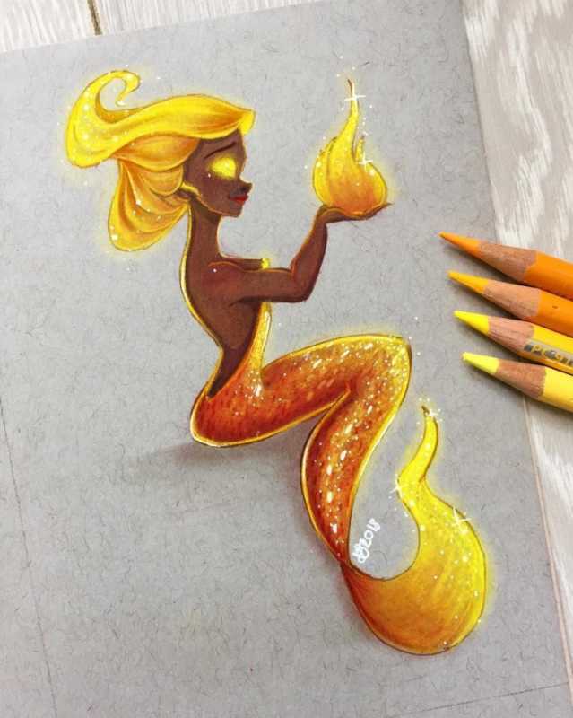 Идеи для рисования русалок
