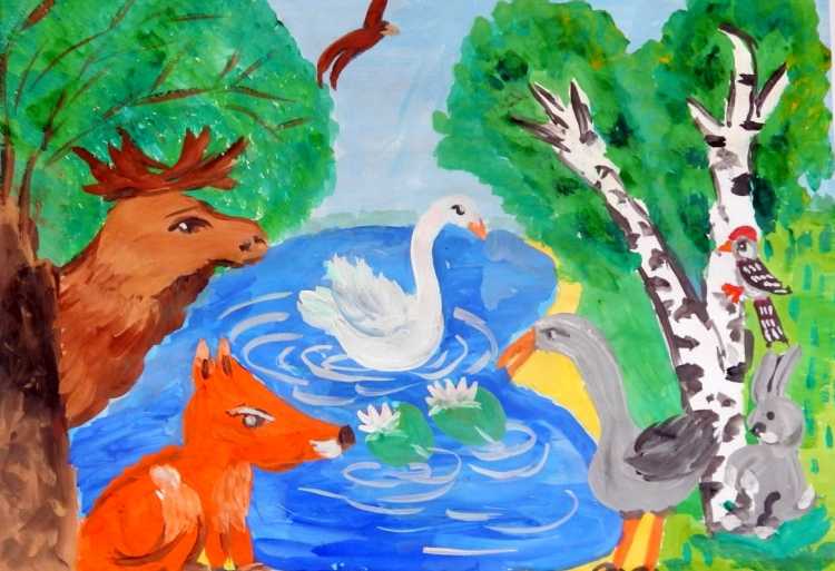 Рисунок на тему животные