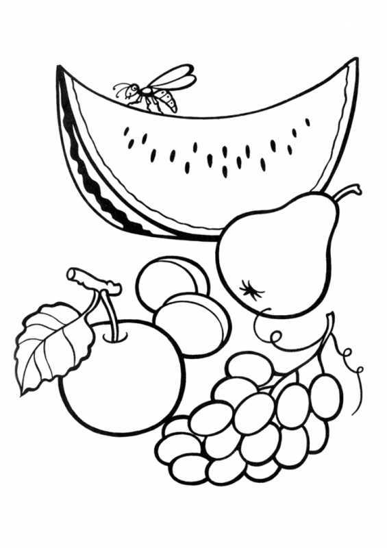 Раскраска "фрукты"