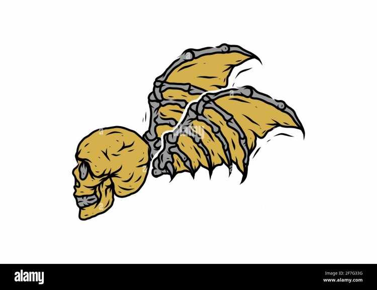 Череп с крыльями