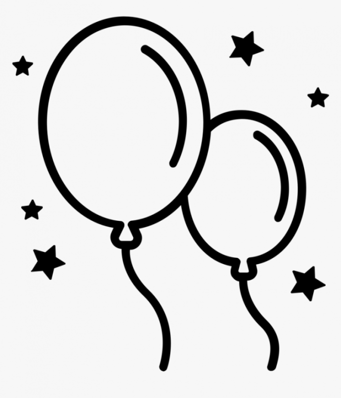 Раскраска много воздушных шаров