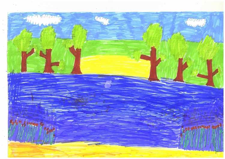 Детский рисунок красками