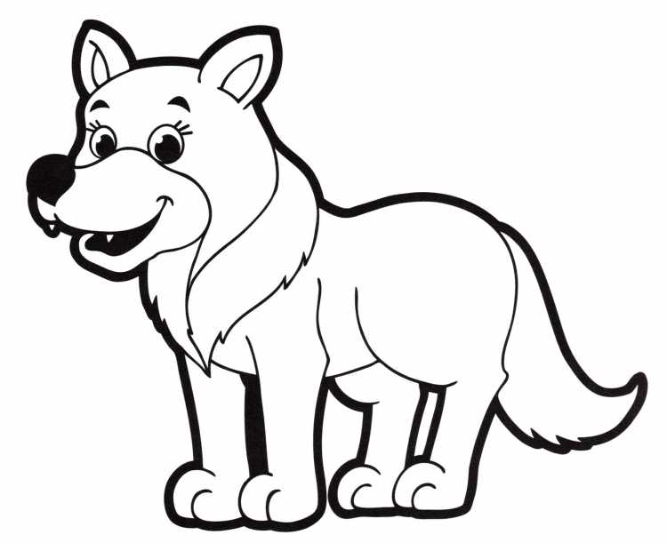 Волк контур