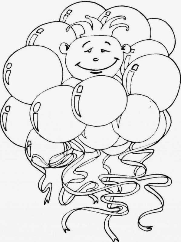 Раскраска шарики воздушные для детей