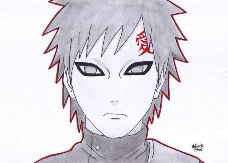 Гаара срисовать