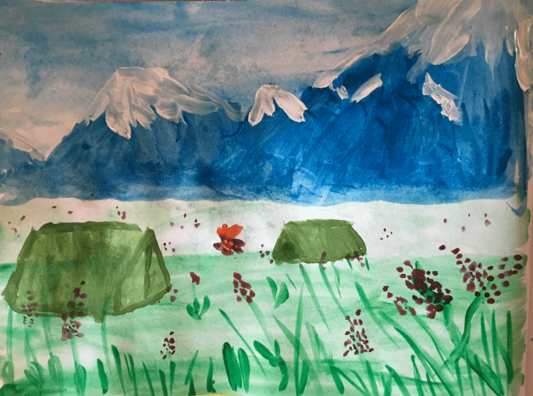 Детский рисунок горы