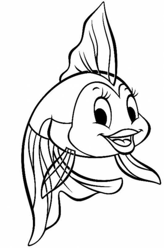 Золотая рыбка раскраска