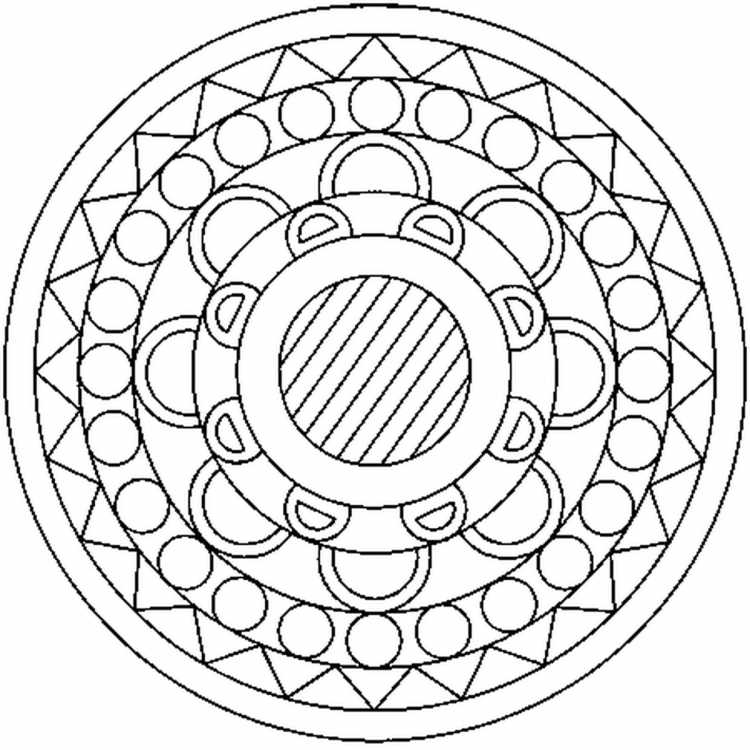 Раскраска тарелка с узором