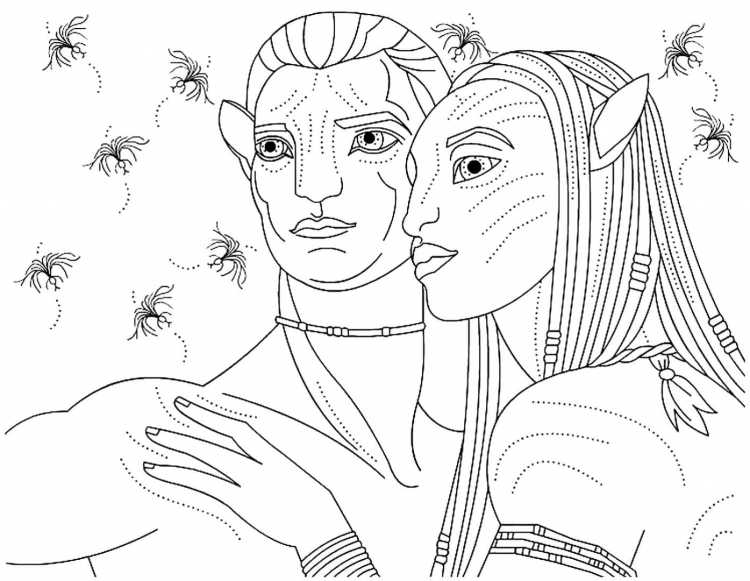 Аватар раскраска по фильму