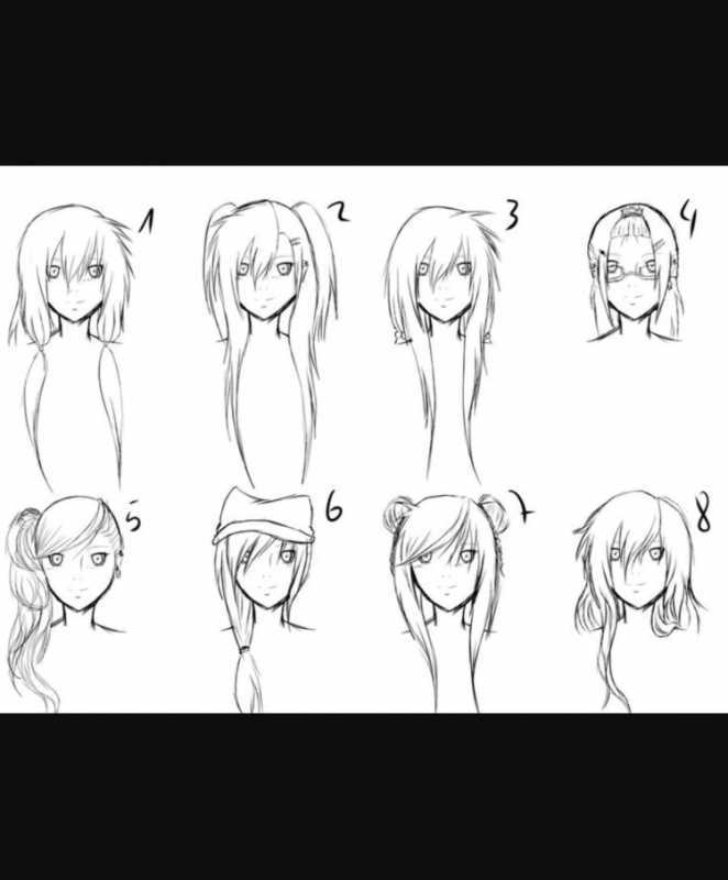 Анатомия аниме прически