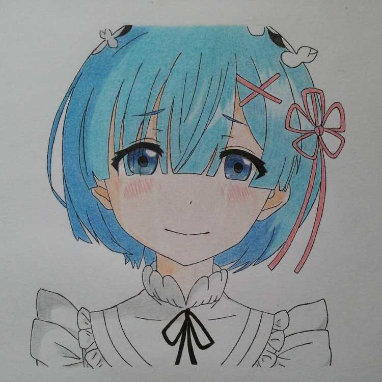 Рем Ре Зеро карандашом