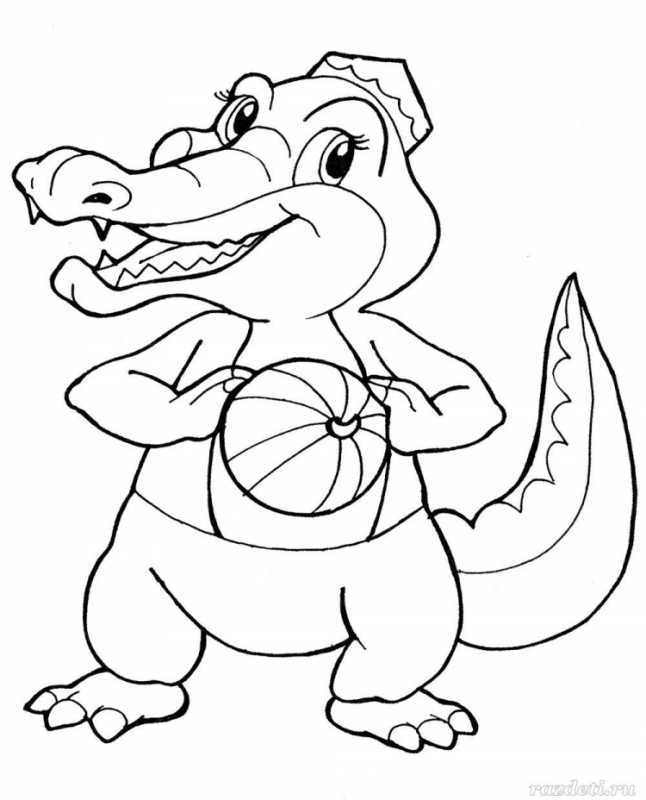 Раскраска крокодил