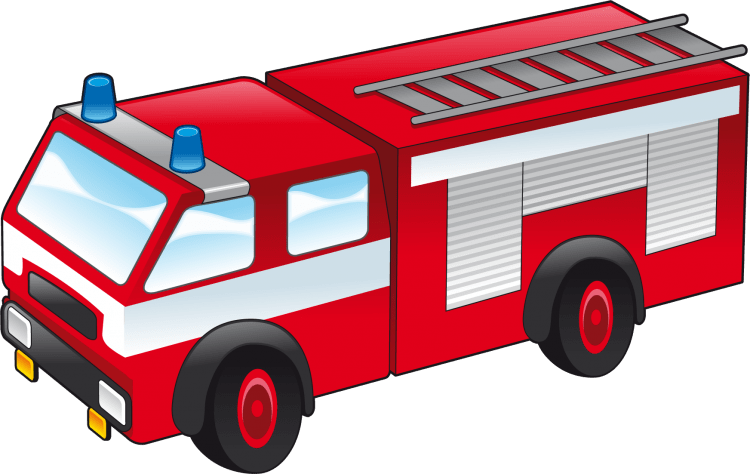 Пожарная машина мультяшный