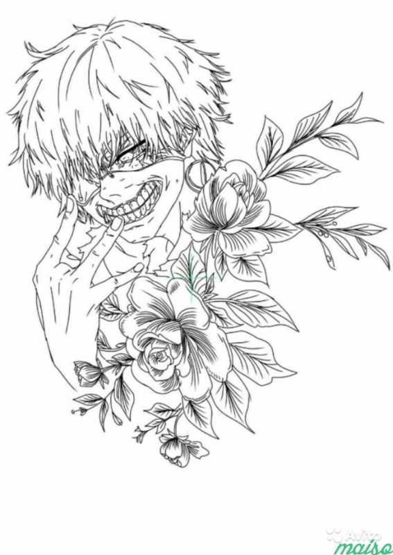 Гуль аниме Канеки портрет