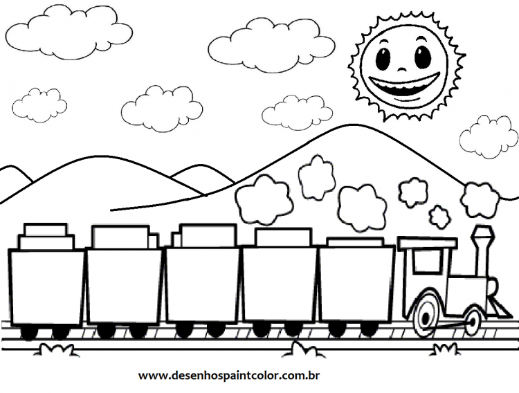 Поезд рисунок