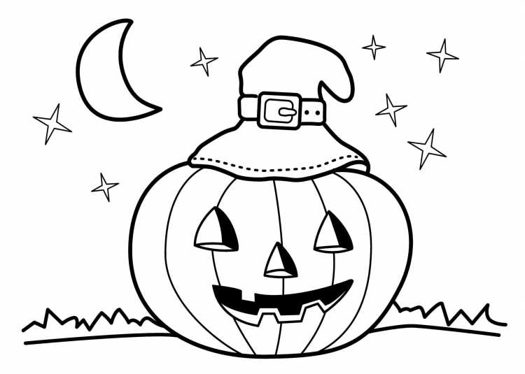 Тыква раскраска для малышей