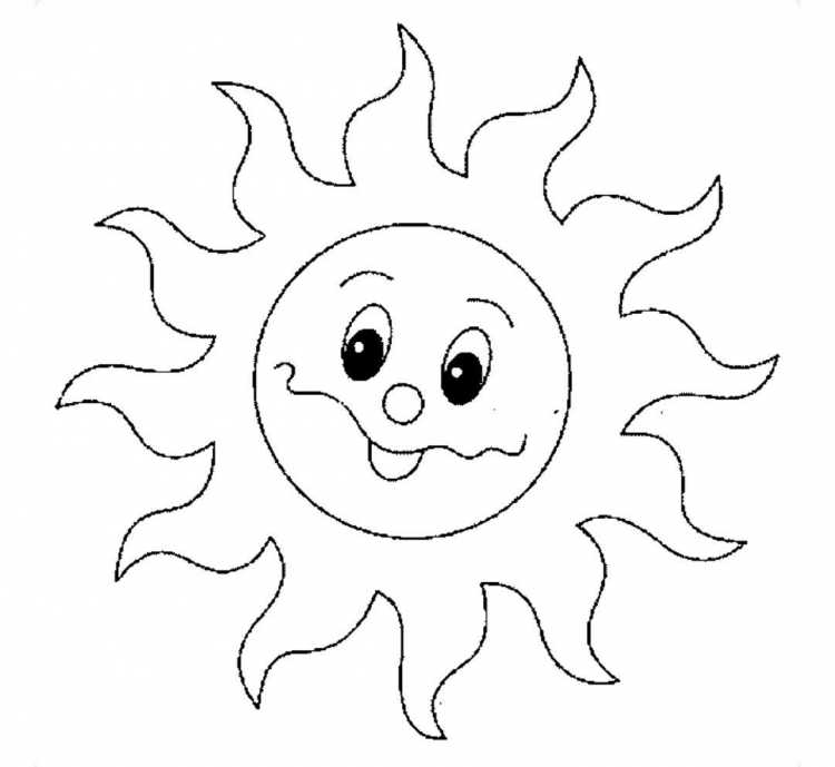 Раскраска. Солнышко