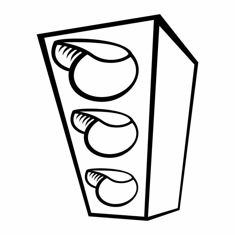 Светофор раскраска