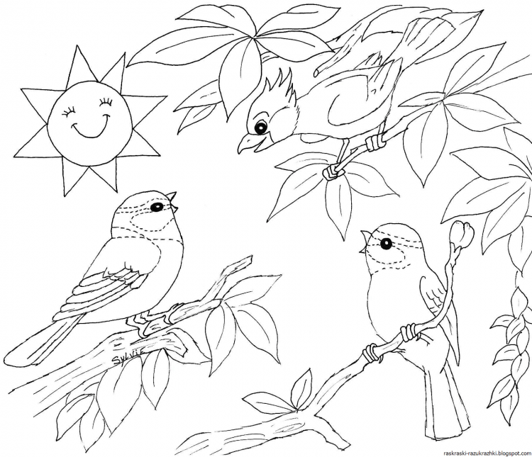 Раскраска Весна для детей