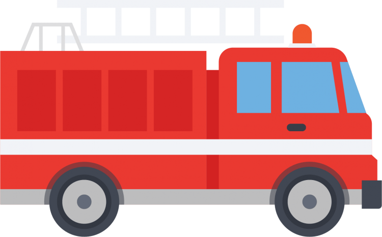 Пожарная машинка наклейка