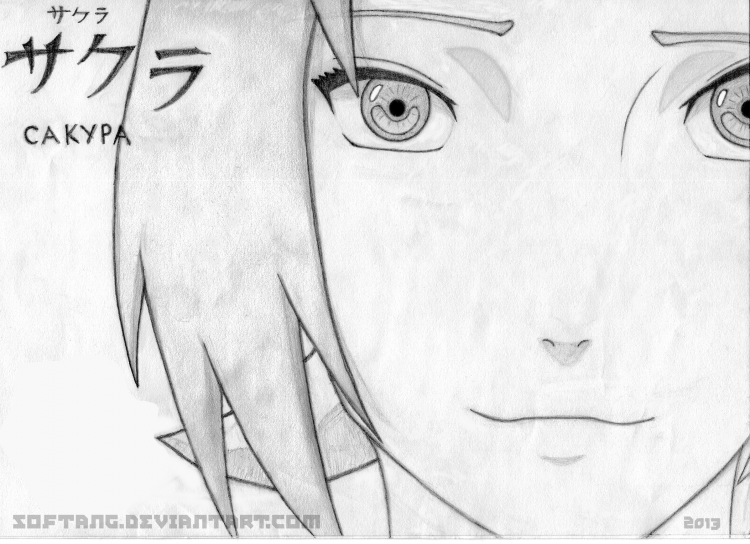 Сакура из Наруто карандашом