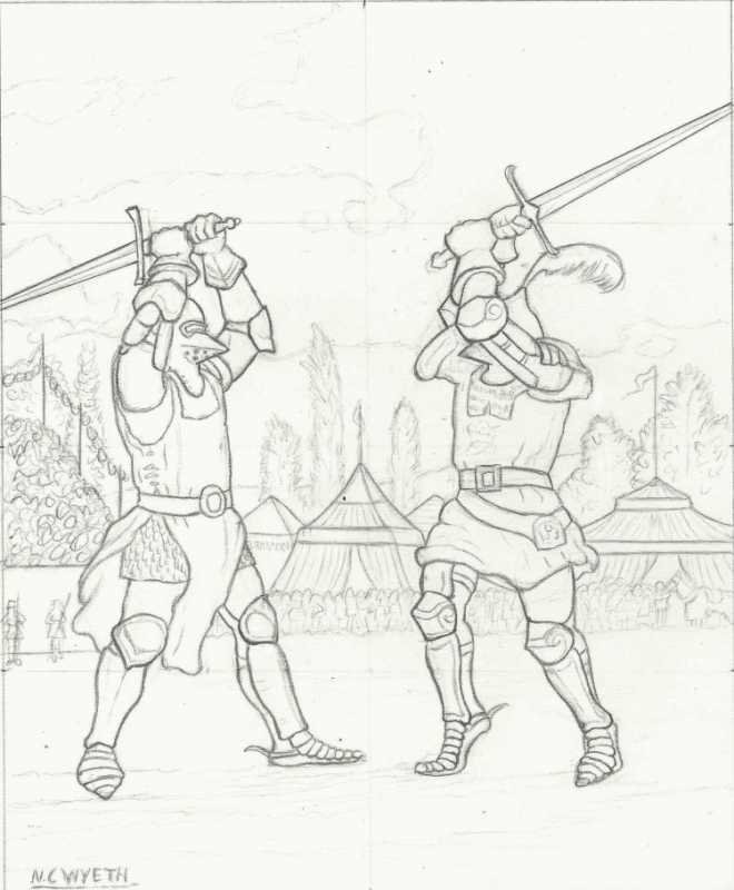 Рыцарский турнир рисунок