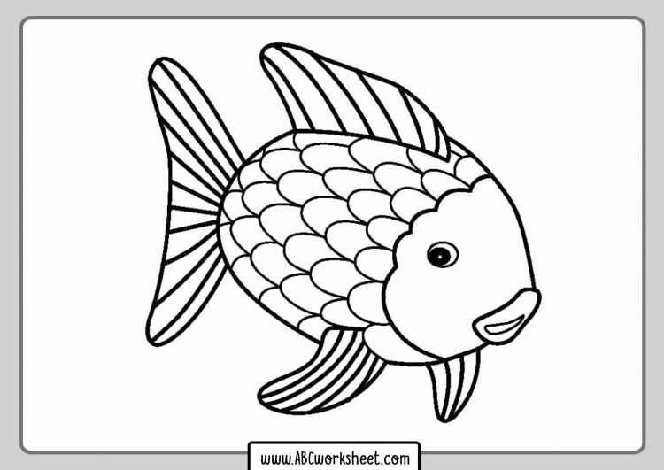 Разукрашки рыбы