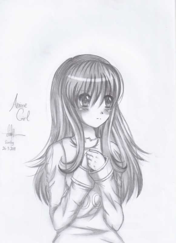 Необычные аниме карандашом