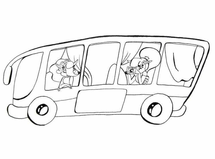 Раскраска водитель автобуса
