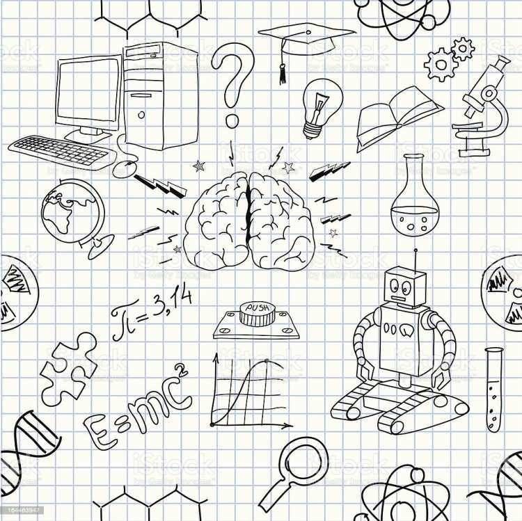 Научные зарисовки для рисования