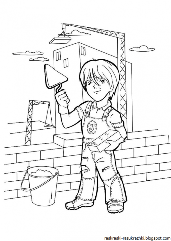 Ученый раскраска для детей