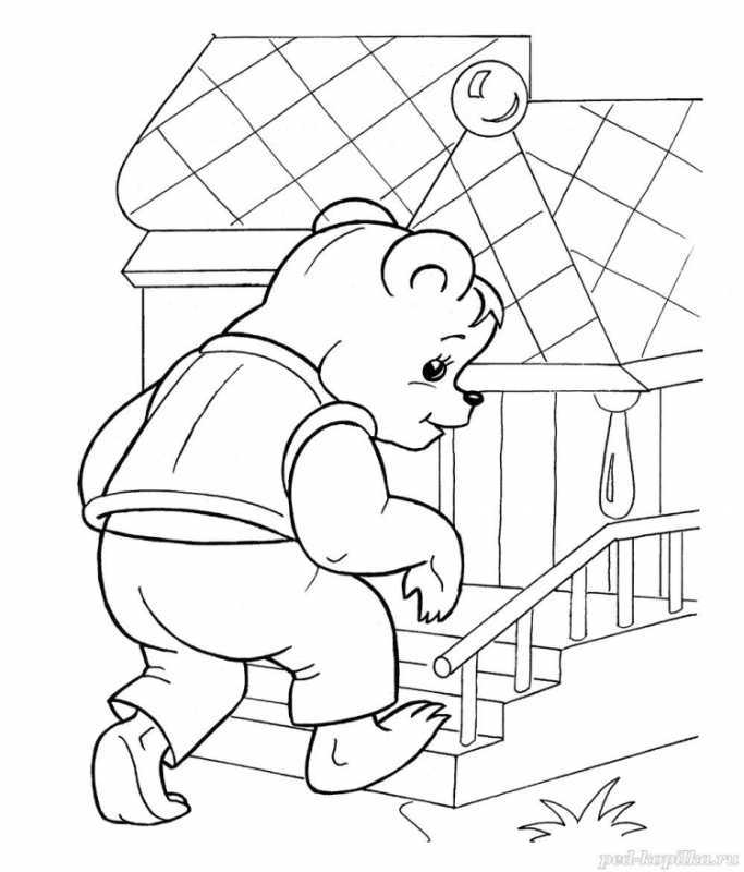 Раскраска Терем Теремок