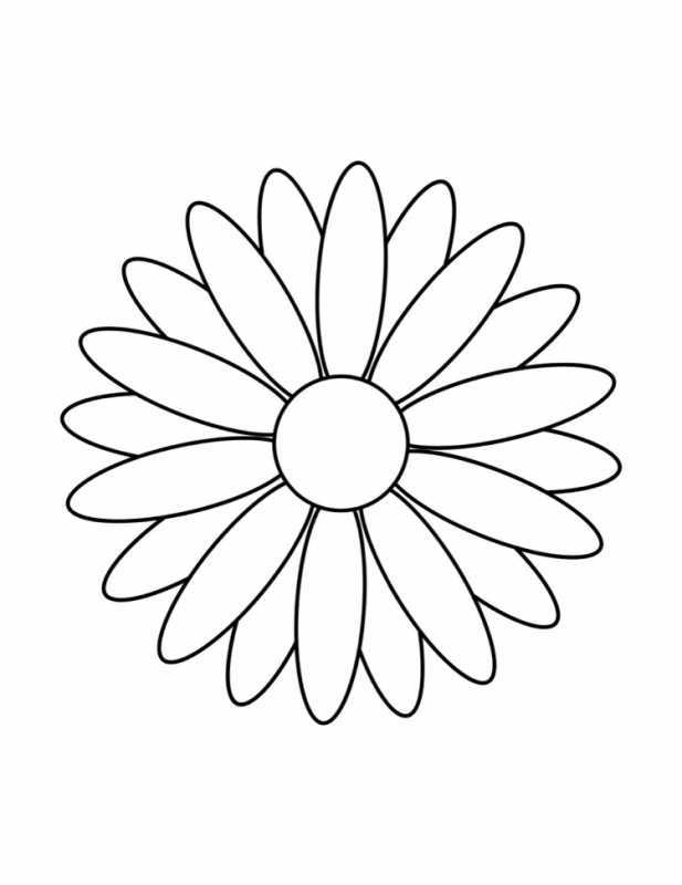 Цветок для раскрашивания детям
