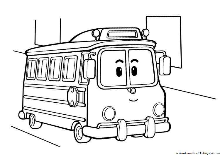 Двухэтажный автобус раскраска для детей