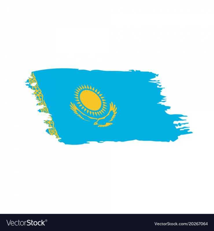 Флаг Казахстана мазки