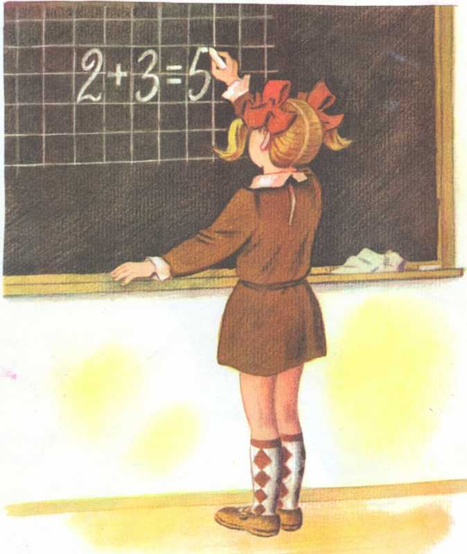 Советский школьник у доски