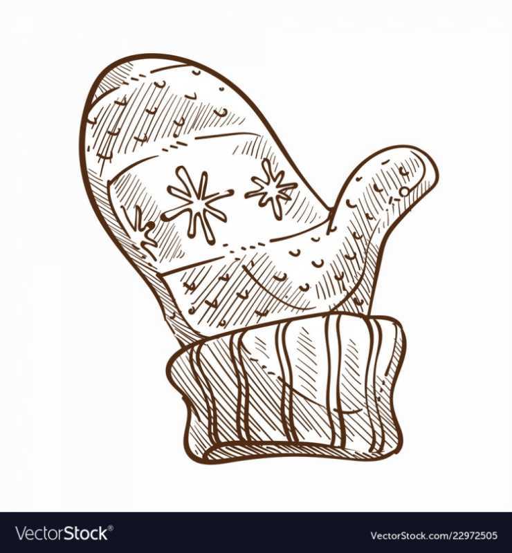 Набросок варежки