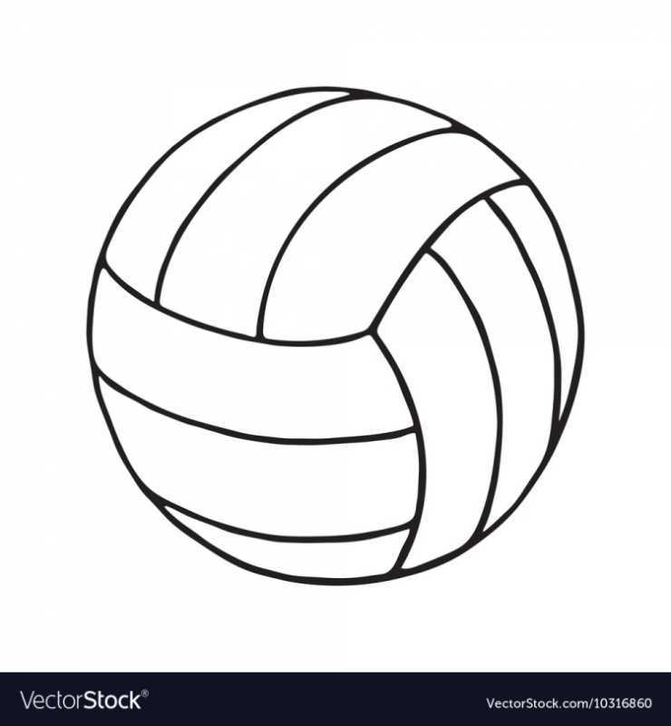 Волейбольный мяч контур